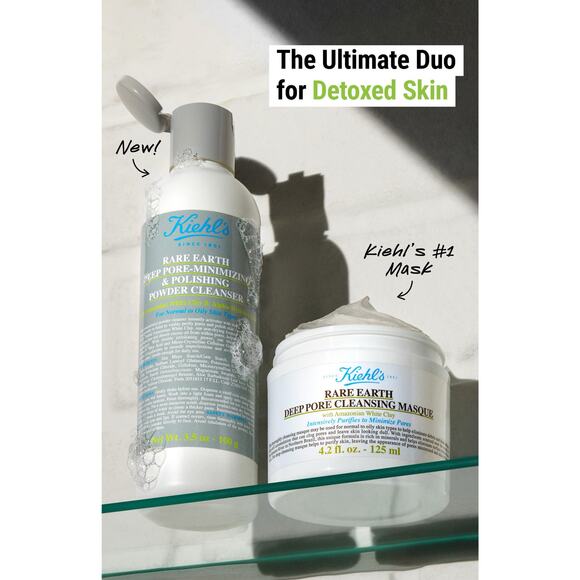 Kiehl's Bundle Rare Earth Deep Pore-Minimizing Powder Cleanser & Clay Mask - Picture 7 of 9
